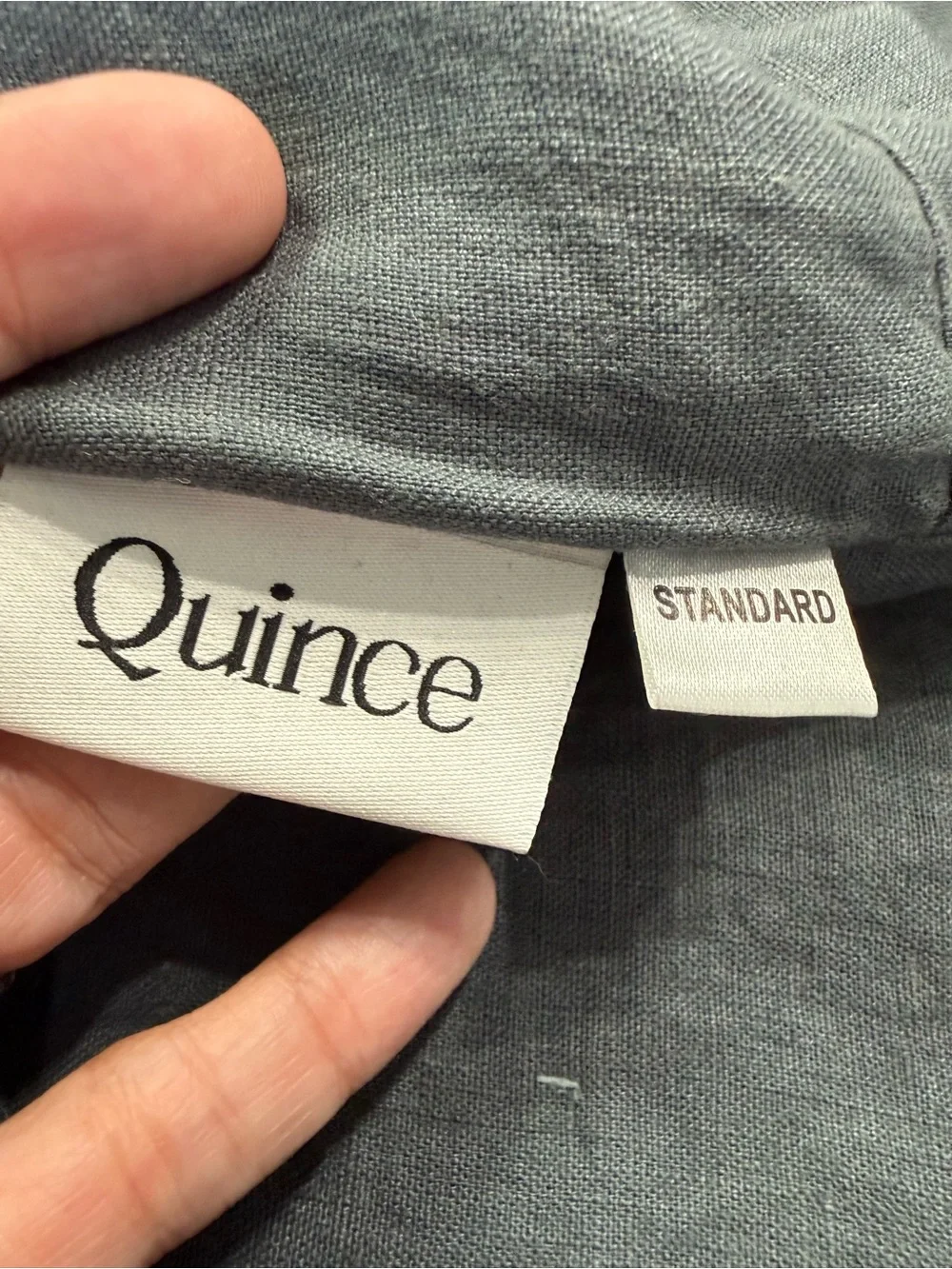 Quince European Linen Sham Pillow Cases Dusty Blue Standard Size - Set of 2